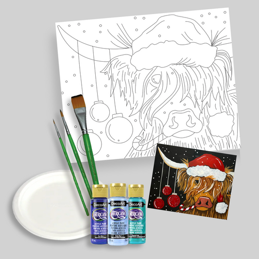 Christmas Honey Highlander Art Kit